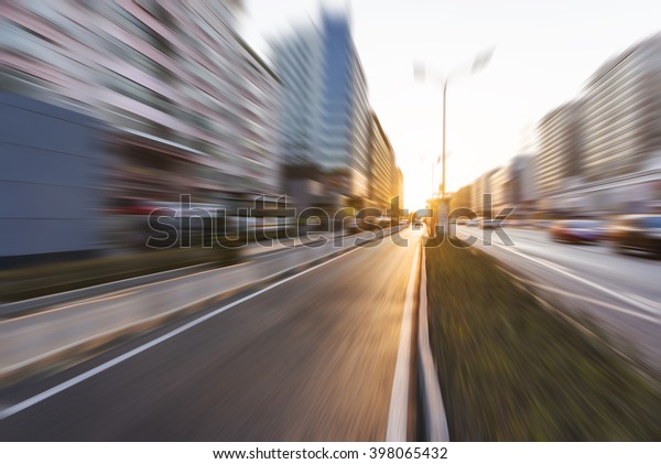 Sunset Urban Road\
blur