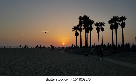 Sunset Venice Beach California Skate Park