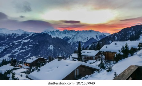 Sunset In Verbier, Switzerland