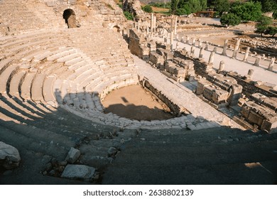 Sunset View of the Ancient Theatre in Ephesus, Turkey