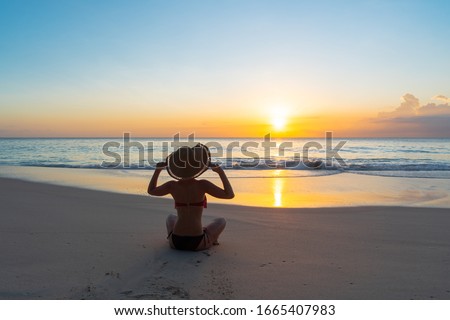 Sunset view in Anse Intendance Beach Mahe Island Seychelles 