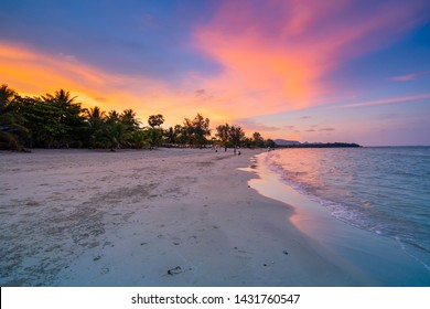 Sunset View At The Beach Of Chumphon, Thailand