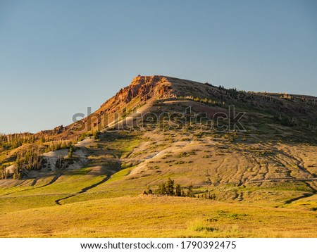 Sunset view of the beautiful Brian Head mountain at Utah, USA