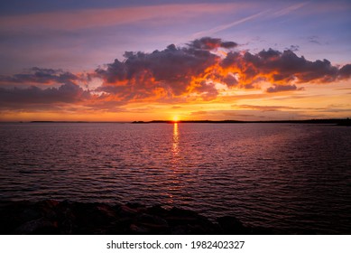 Sunset View To The Bothnian Bay