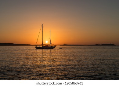 Sunset View From The Cafe Del Mar On Ibiza