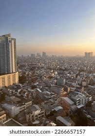sunset view of the city