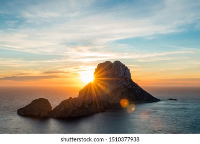 Sunset view at Es Vedra, Ibiza, Spain