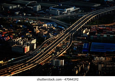 sunset view at freeway