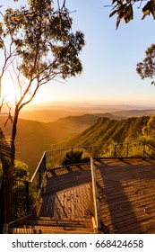 Sunset View From The Gold Coast Hinterland, Queensland, Australia