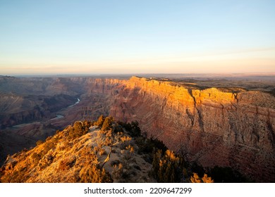 Sunset view of the Grand Canyon from Desert View Watchtower