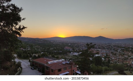 sunset view from the hill
