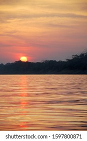 A Sunset View From The Madre De Dios River