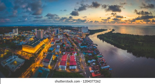 Sunset View At Miri, Sarawak.