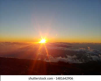 Sunset View From Mt. Haleakala On Maui