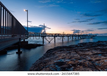 Sunset view of Nightcliff jetty, Darwin, Australia.