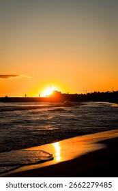 Sunset view on the beach