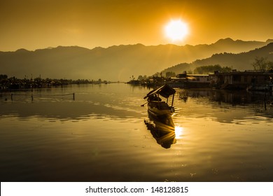 Sunset View On Dal Lake, Kashmir. 