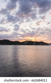 Sunset view on the Ocean