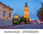 Sunset view of Oulu cathedral in Finland.