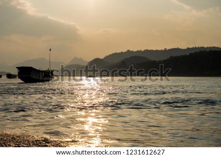 Similar – View over the river Volga in moscow.