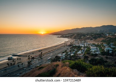 Sunset view in Pacific Palisades, California - Shutterstock ID 1597213489