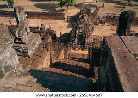 Sunset View of Pre Rup Temple Ruins in Cambodia