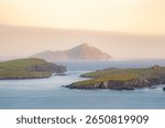 Sunset View of Puffin Island from Bray Head, County Kerry, Ireland