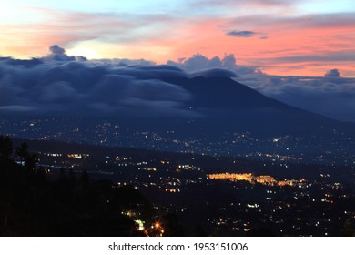 Sunset View From Puncak Pass, West Java