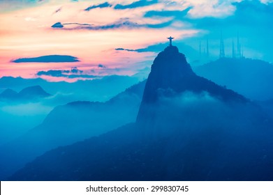 Sunset view of Rio de Janairo, Brazil