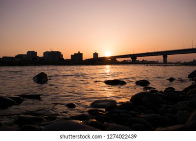 Sunset view from the river side