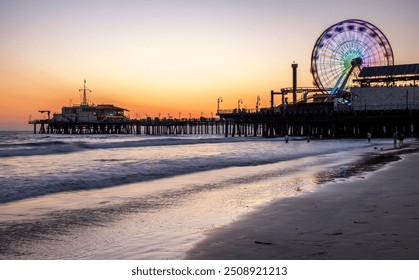 Sunset view in Santa Monica California - Powered by Shutterstock