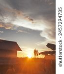 sunset view of the settlement