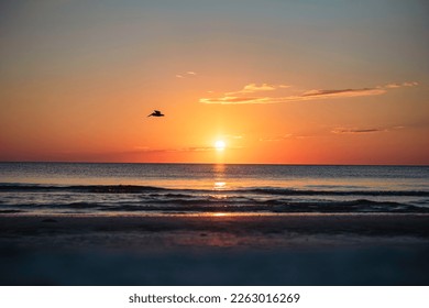 A sunset view at Siesta Key Beach in Florida
