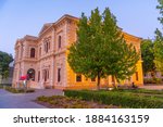 Sunset view of state library in Adelaide, Australia