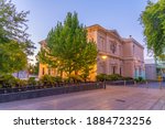 Sunset view of state library in Adelaide, Australia