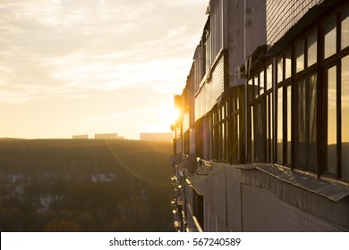 sunset view from the window
