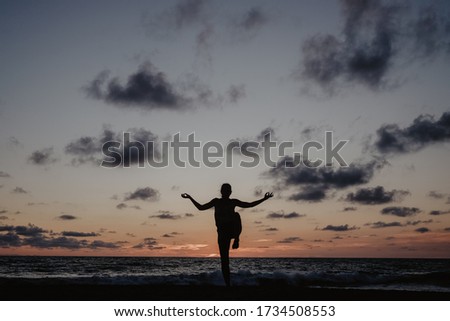 Similar – Image, Stock Photo Man against sea Ocean