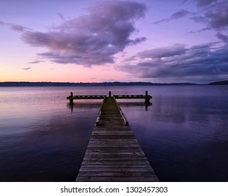 Sunset Views On The Wharf , Rotorua, NZ