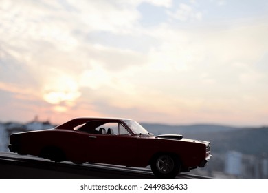 Sunset and vintage car vintage car - Powered by Shutterstock