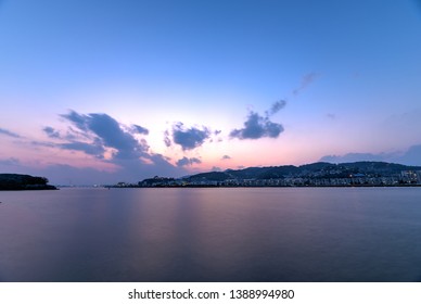 Sunset at Wakamatsu South Coast overlooking Dokai Bay