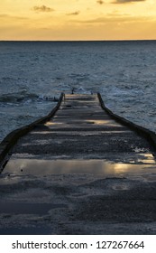 Sunset at wharf