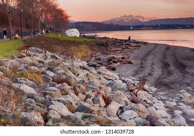 Sunset at White Rock Beach, British Columbia, Canada
