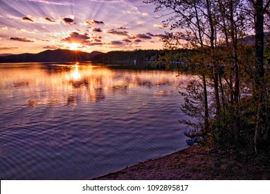 Sunset Whitefish Lake Montana