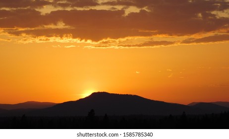 Sunset Of Whitefish Mountain Montana