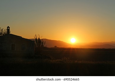 Sunset without clouds