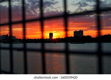 Sunset At Woolwich Royal Arsenal Riverside 