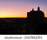 Sunset at Yale Sterling Memorial Library