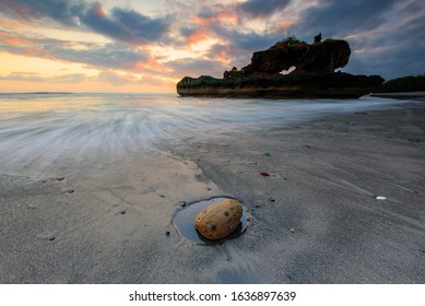 Sunset At Yeh Gangga Beach Tabanan Bali