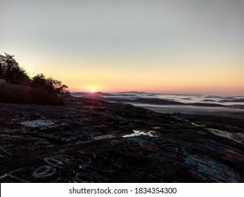 Sunsets from Ceasers head and Bald Rock, in Greenville South Carolina.