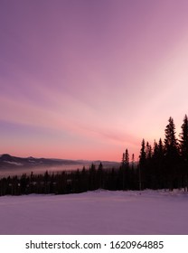 Sunset/sunrise In Trysil In Noray